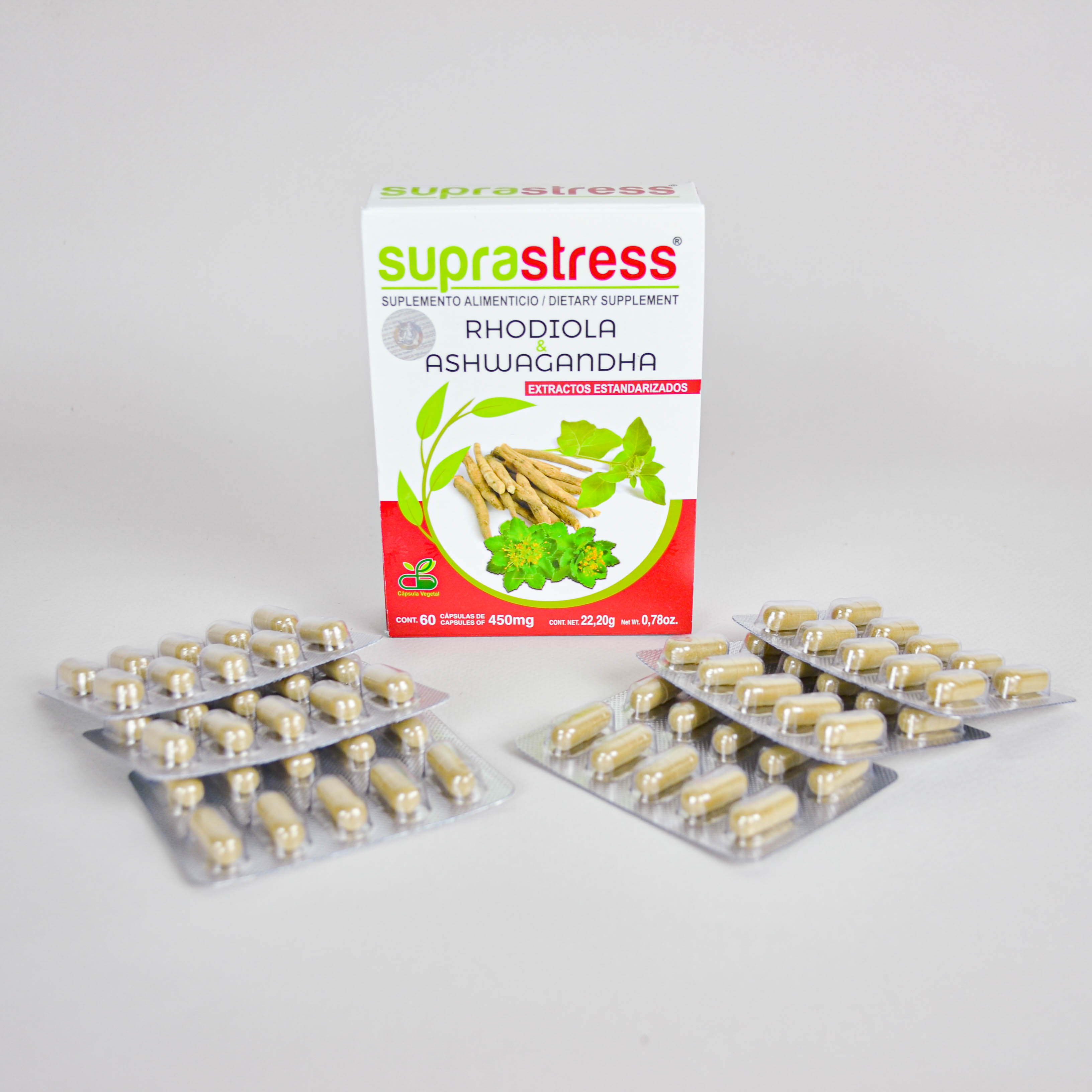 Complément Alimentaire Adrenalux 2X - Cortisol, Ashwagandha, Rhodiola, Magnésium - 120 Capsules - Sensilab